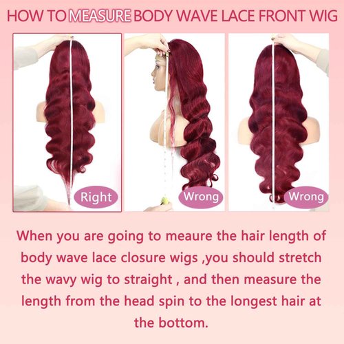 99j Burgundy Lace Front Wigs Human Hair 20 Inch Body Wave Lace Front Wigs Pre Plucked 180 Density 13x6 HD Burgundy Wig,100% Real Human Hair No Synthetic Blend No Tangle No Shedding Triple Lifespan 3X