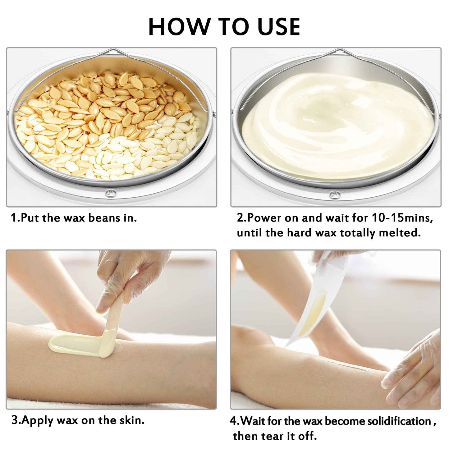 Large Single Wax Warmer Professional 3L Electric Wax Heater Machine Hold 5.5 Lbs Wax for Hair Removal, Large Wax Pot Paraffin Facial Skin Body SPA Salon Equipment with 100 Wax Sticks