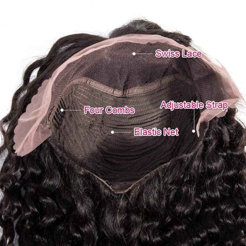 JYZ Burmese Curly Hair Lace Front Wigs Human Hair 180% Density Pre Plucked Bleached Knots with Baby Hair 13X4 HD Lace Brazilian Wet Raw Human Hair Wigs 18 Inch Free Part Natural Color