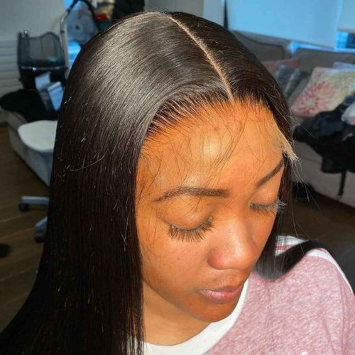 Savasana 4x4 HD Lace Closure Human Hair Body Wave Pre Plucked with Baby Hair 4x4 Closure for Black Women Skin Like Brazilian Virgin Natural Black 14 Inch