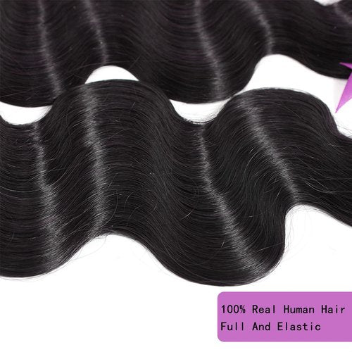 Body Wave Bundles 10A 1 Bundles Human Hair 100% Unprocessed Brazilian Virgin Raw Hair Bundles Extensions Double Weft Curly Weave Bundles Human Hair Natural Color Deals Full And Thick 30 Inch