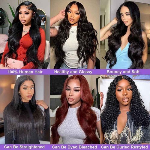 Bundles Human Hair Body Wave 18 20 22 24 Inch Human Hair Bundles Quick Weave 100% Unprocessed Brazilian Virgin Hair for Black Women