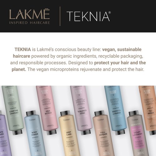 LAKMÉ Teknia Perfect Cleanse Shampoo, Clarifying Shampoo for Build Up, Deep Clean for Scalp and Hair, 33.8 Fl Oz
