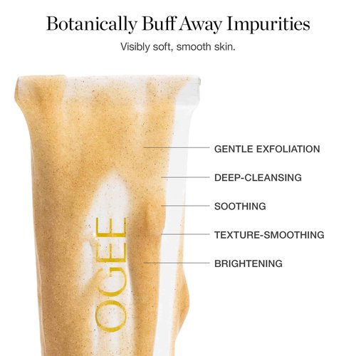 Ogee Botanical Brilliance Exfoliating Cleanser – High Performance Facial Wash – Certified Organic Face Exfoliator Made in USA