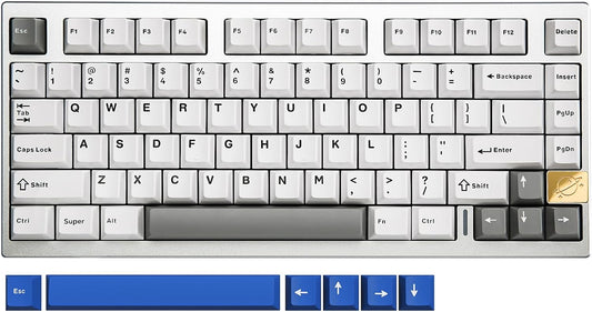 YUNZII AL75 Wireless Mechanical Gaming Keyboard,Full Aluminum CNC,75% Layout,BT/2.4G/Wired,Hot Swap,Creamy Switches,TKL Gasket,RGB Backlight,Programmable for Mac/Win (Silver, Blue Grey Switch)