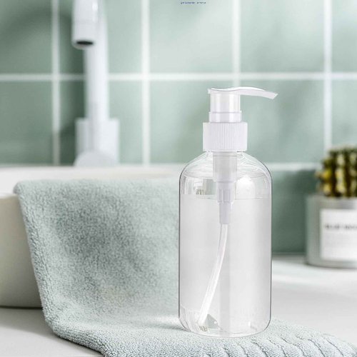 TANEMUDO 57 Pcs Pump Bottle Set 8 oz/250 ml Refillable Plastic Lotion Dispenser for Shampoo, Conditioner, Hand Soap, Body Wash, Clear Empty Bottles with Pumps, Bulk with 5 Funnels and 5 Labels
