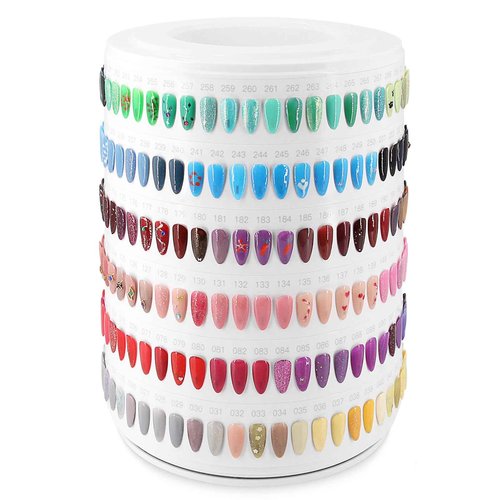 Nail Polish Display Book 300 Colors, Professional Nail Color Display Show Nails Sample Book (CS300)