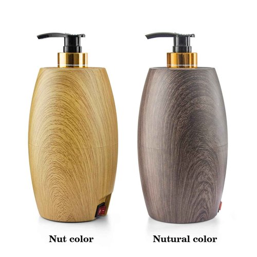 Elitzia Massage Oil Warmer Lotion Warmer 131°F Constant Temperature with Plastic Pump Bottles Massage Oil Heater for Creams Gels & Essential Oils ETOH843N (Natural Color)