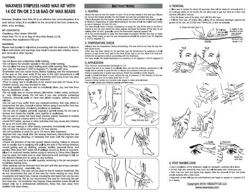 Waxness Premium Luxury Polymer Blend Charcoal Waxing Kit with 1.1 Pound Wax Bag