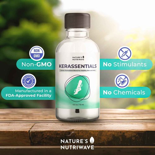 Nature’s NutriWave Kerassentials Oil, 8-IN-1 Plant-Based Formula, Natural Ingredients | Made in USA, No Stimulants, Non-GMO – 15ml, 6 Month Supply