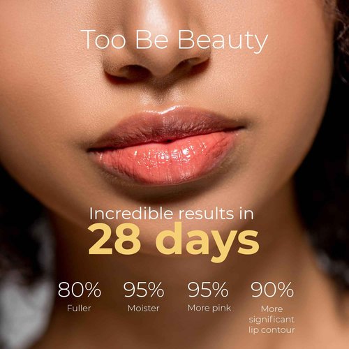 Too Be Beauty Lip Plumper Extreme, Lip Gloss with 24K Pure Gold, Youthful Lip Replenisher, Maximum Plump, Smoother and Extra Strength Lip Plumper, Visibly Volumizing and Anti-Aging Lip Moisturizer 5ml