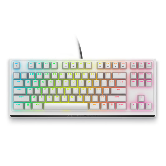 Alienware Tenkeyless Gaming Keyboard - AW420K - Lunar Light - Wired, Programmable, Cherry MX Red, USB, AlienFX RGB / 16.8 Million Colours