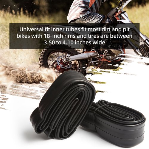 AR-PRO 3.50/4.10-18 Dirt Bike Inner Tubes with TR4 Straight Valve, Universal Heavy Duty 100/90-18" 100/100-18" 110/80-18" 110/90-18" Off-Road Motorcycle Tube and More (2-Pack)