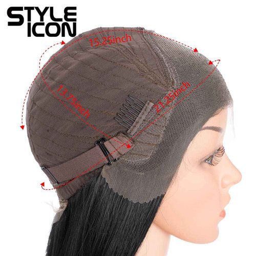 Style Icon 36” Super Long 13x4 Lace Wig Easy-360 Lace Frontal Wigs Free Part Lace Front Wigs with Baby Hair (36“, 1B)