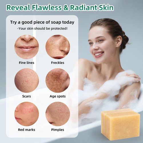 Cold process soap, 1.3lb Pack of 6 suitable for the body and face,Handmade bath soap deeply cleanses, smooths, with moisturizing and brightening effects, suitable for all skin types,Made in Italy