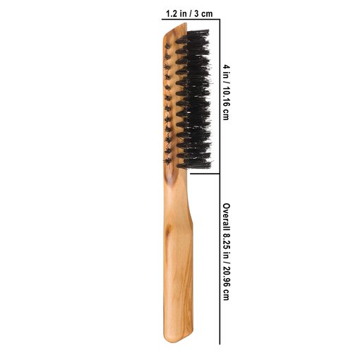 REDECKER Wild Boar Bristle Half Round Hairbrush with Waxed Olive Wood Handle, 8-1/2-Inches - Natural Boar Bristle Hair Brush Half Round - Imported Half Rounded Hair Brush