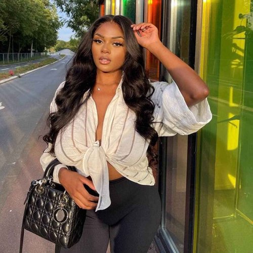 Licoville Body Wave Wig 4x1 Lace Front Human Hair Wig 20 Inch 150% Density Fuller Thicker Body Wave Lace Wigs Middle Part Natural Black Lace Closure Wigs for Black Women Pre Plucked