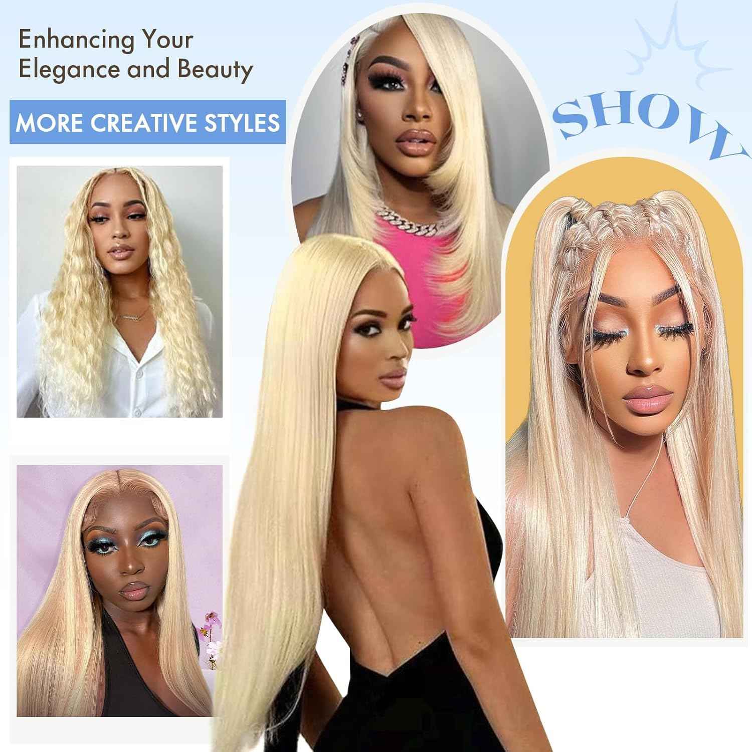 30 Inch 613 Lace Front Wig Human Hair 200% Density Blonde Wig Human Hair 613 Straight 13x4 HD Transparent Lace Front Wigs Human Hair Pre Plucked Glueless human hair wig for Women