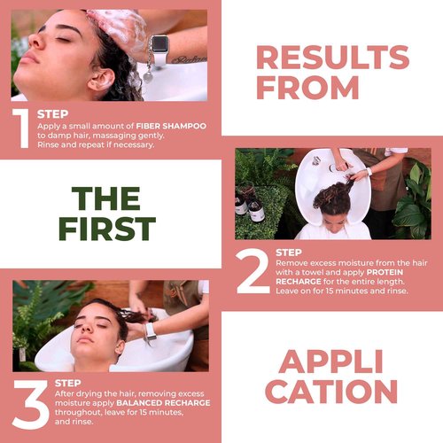 Hi Hair Care - Hair Reconstruction Set - 3 Steps, Repair Treatment, Damage Hair, Protein Recharge, Nutrition, Brazilian Hair Products, Anti Frizz, Vegan - Up to 10 applications