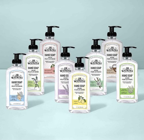 J.R. Watkins Gel Hand Soap, Scented Liquid Hand Wash for Bathroom or Kitchen, USA Made and Cruelty Free, 11 fl oz, Ocean Breeze, 6 Pack