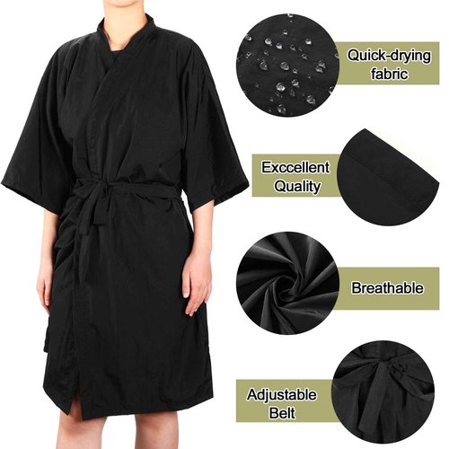 Toulite 20 Pcs Salon Robes black Salon Smocks for Clients Hair Client Gown Cape for Men Women(Classic)
