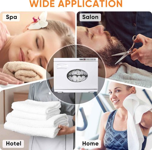 ROMECH 23L Hot Towel Warmer Cabinet, Professional Towel Heater with LED Temperature Display Setting, Extra Large Capacity Towel Warmers for Spa Massage Salon Home (White, 23L)
