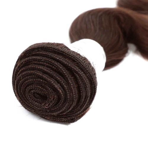 ALHER Chocolate Brown Body Wave Human Hair Bundles, 12A Color 4 Dark Brown Colored 3 Pack Bundles Sew In Weave Wavy, 100% Unprocessed Brazilian Virgin Remy Hair Soft Thick 10 12 14 Inch