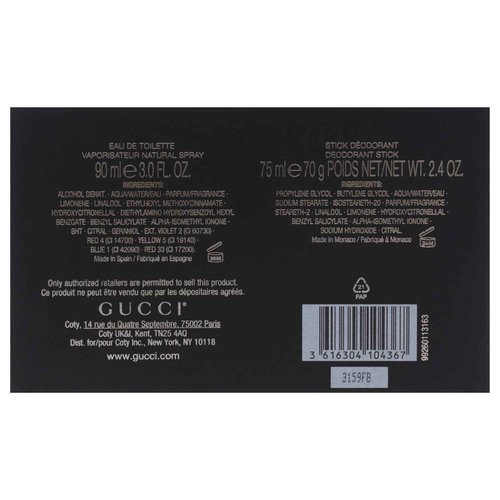 Gucci Guilty for Men - 2 Pc Gift Set 3oz EDT Spray, 2.4oz Deodorant Stick