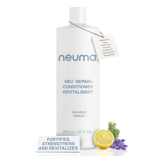 Neuma Neu Repair Conditioner 32 Fl. Oz. Sulfate Free Paraben Free Repairing Conditioner - Fortifies, Revitalizes, Strengthens, Nourishes, Moisturizes, Lemon, Lavender & Fir Needle Scent