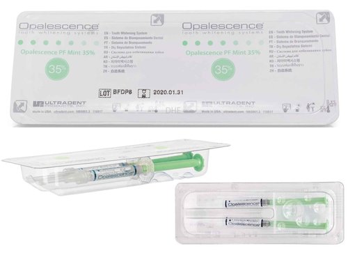 Opalescence 35% Gel Syringes Teeth Whitening - Refill Kit (12 Syringes), Made by Ultradent, Carbamide Peroxide in Mint Flavor. Tooth Whitening 5197-12