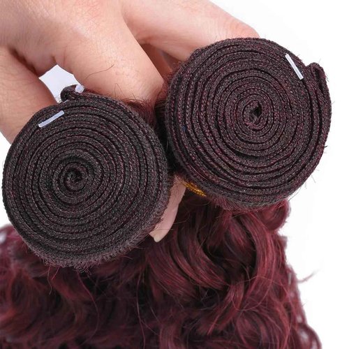 Fabimiya Bundles Human Hair Deep Wave Burgundy 99J Human Hair Bundles Unprocessed Brazilian Virgin Hair Bundles Burgundy 99J Human Hair Bundles Quick Weave Hair Extension