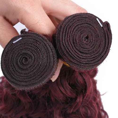 Fabimiya Bundles Human Hair Deep Wave Burgundy 99J Human Hair Bundles Unprocessed Brazilian Virgin Hair Bundles Burgundy 99J Human Hair Bundles Quick Weave Hair Extension