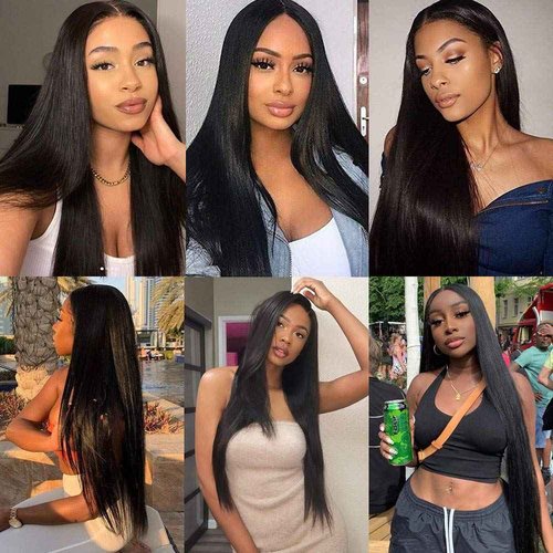 Clip in Hair Extensions Real Human Hair Straight Brazilian Human Hair Clip in Extensions 8Pcs 120g Silky Straight Remy Hair Clip ins for Women (26inch, #1B Natural Black)