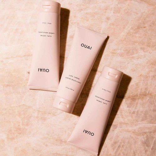 OUAI Curl Cream + Hair Oil Bundle - Hair Styling Products for Frizz Control - Includes Curl Cream (8 Oz) + Hair Oil (1.5 Oz) - 2-Piece Hair Care Set