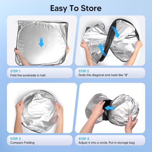 KUST Windshield Sun Shade for 2006-2009 2010 2011 BMW 3 Series Sedan Accessories Sunshade Window Sun Visor Protector Foldable Block UV Rays