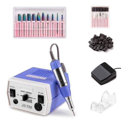 Makartt Nail Drill with Nail Bits Bundle, Electric Nail Drill Machine and 10Pcs Nail Drill Bits Set Remove Acrylic Nail