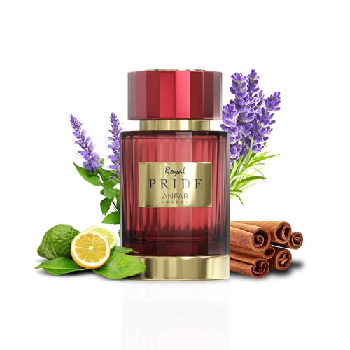 ANFAR LONDON ROYAL PRIDE Perfume Extrait de Parfum POUR HOMME, 3.4 Fl. Oz., Pear, Lavender, Mint, Bergamot, Lemon, Cinnamon, Clary Sage,FOR MEN,100ML