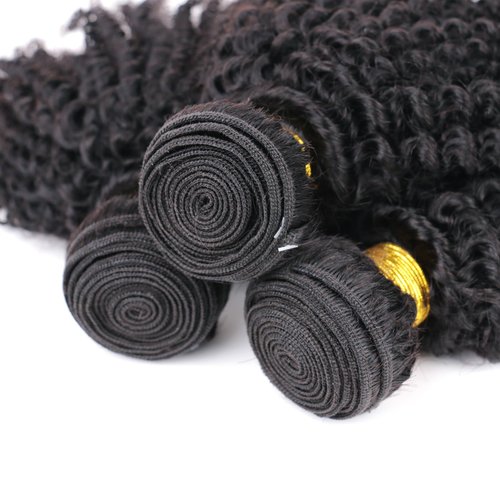 VIYAVIYA Human Hair Bundles for Black Women Afro Kinky Curly 10 12 14Inch Weave Unprocessed Virgin 100% Human Hair Extensions Natural Color