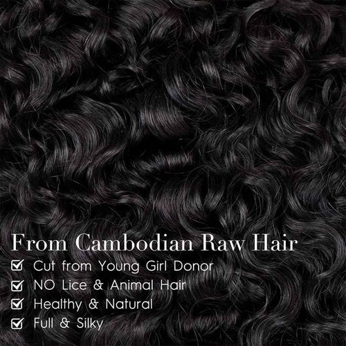 PerisModa 15A Raw Burmese Curly Bundles 100% Human Hair Bundles Pix Curly Bundles Unprocessed Human Hair Extensions 24 Inches 1PC 100% Unprocessed Virgin Water Wave Hair For Women Natural Black