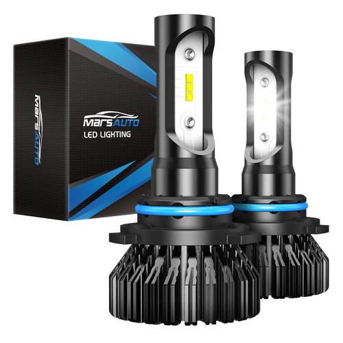 Marsauto 9005 300% Super brighter 9005 Bulbs, 9005 fog Light, 3000 hours lifespan, Light 6000k with White Light 8000LM M1 Series, Pack of 2,