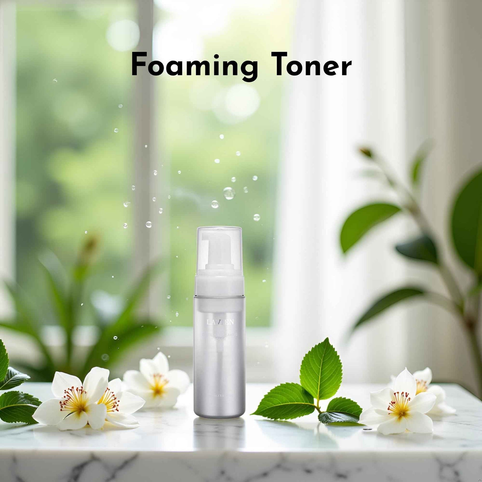 Lavien Centella Creaming Facial Toner - Centella Asiatica Leaf Water, Bubble Foaming - Night and Day Toner, Cleanse, Absorb, Sheet Mask, Exfoliate - 5.97 Fl Oz. (150ml) Bottle