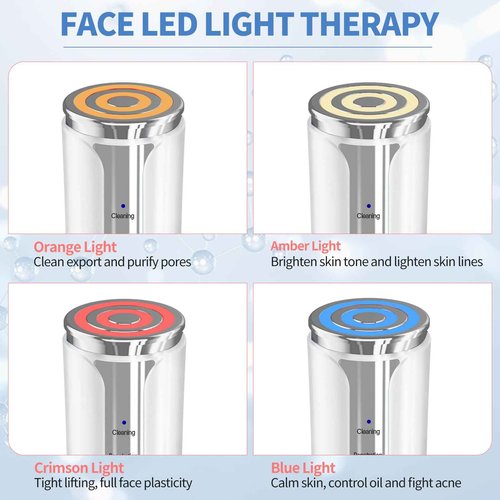 Texet Microcurrent Facial Device, Facial Massager, Home Use Skin Tightening Machine Light Therapy for Face Eye Neck Lifting 6 in 1 Skin Care Tool