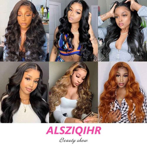 ALSZIQIHR 22 Inch Body Wave Lace Front Wigs Human Hair Pre Plucked with Baby Hair 180 Density Glueless Wigs for Women 13x6 HD Transparent Lace Front Wigs with Natural Hairline