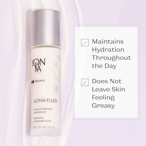 Yonka Alpha Fluid | Daily Face Moisturizer with Fruit AHA | Age Defense Serum for Fine Lines | Vitamin E & Rice Bran Oil | Hydrating Emulsion for All Skin Types | 1.69 fl oz