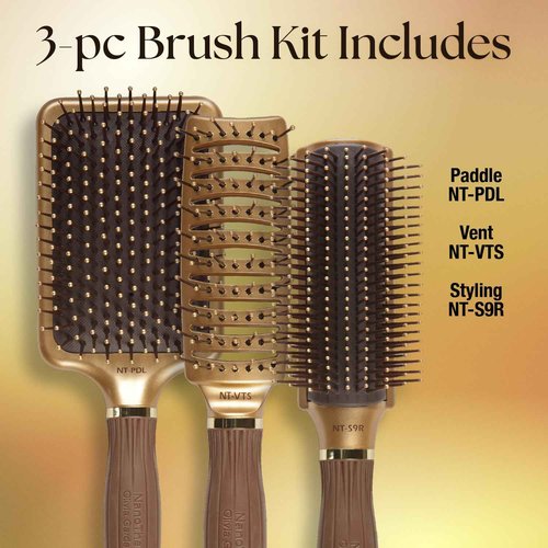 Olivia Garden Ceramic + Ion Nano Thermic Styler 3-PC Bag (S9R, VTS, PDL)