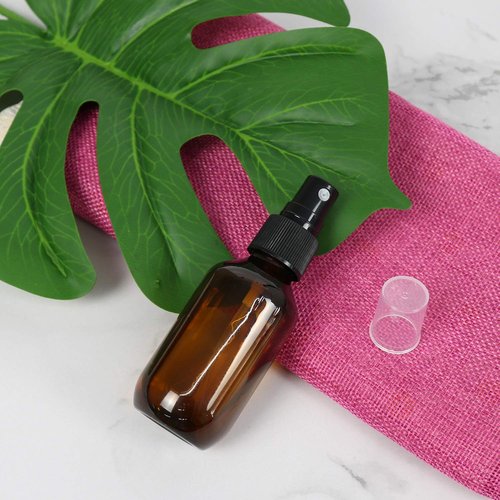 SYNTECSO 240 Pack 2oz Amber Plastic Spray Bottles, Fine Mist Spray Bottles for Essential Oils, Water Spray Bottle for Hair Plant & Cleaning Solution