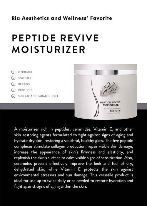 Ria Aesthetics and Wellness Peptide Revive Moisturizer