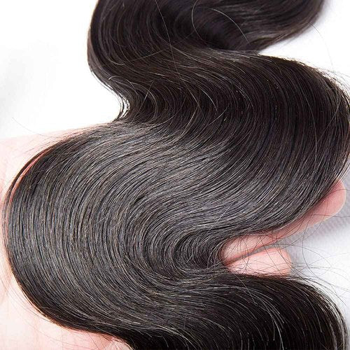 Body Wave Bundles Human Hair Natural Black Color Body Wave Bundle Hair Extensions 22 24 26 Inch Grade 8A Brazilian Virgin Remy Hair 3 Bundles Double Weft Hair Weave
