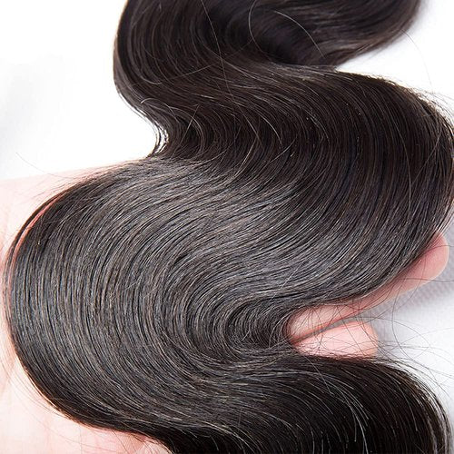 ZevPiul Body Wave Bundles Human Hair Unprocessed Brazilian Virgin 3 Bundles 28 30 32 Inch Natural Black ZevPiul Body Wave Bundle Human Hair Extensions 50 Gram Per Bundle
