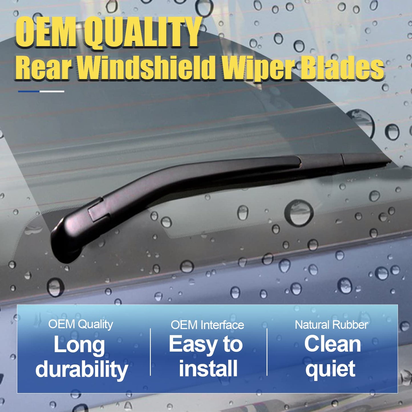 3 wipers Replacement For Toyota Rav4 2001-2005 Toyota Highlander 2001-2007 Windshield Wiper Blades Original Equipment Replacement - 22"+19"+12" (Set of 3) U/J HOOK